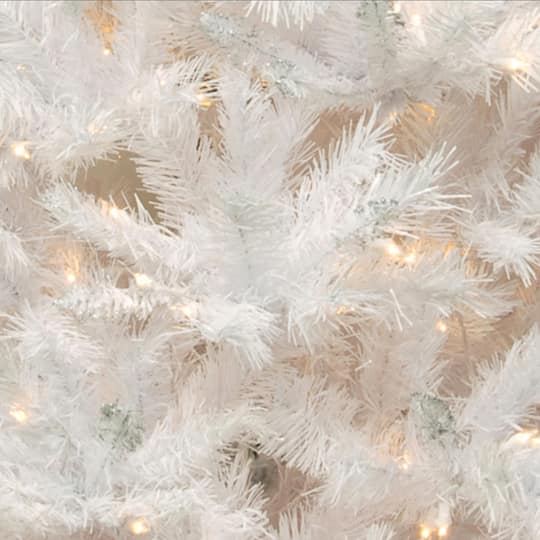 6.5ft. Pre-Lit Winchester White Pine Artificial Christmas Tree, Clear Lights
